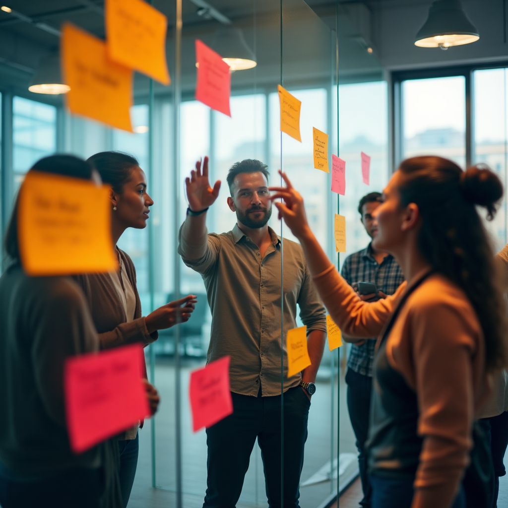 Sesión de brainstorming del equipo